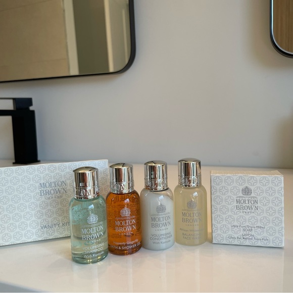 Molton Brown Other - Molton Brown Bath & Shower Mini Bottle Set with Vanity Kit and Full Size Soap.